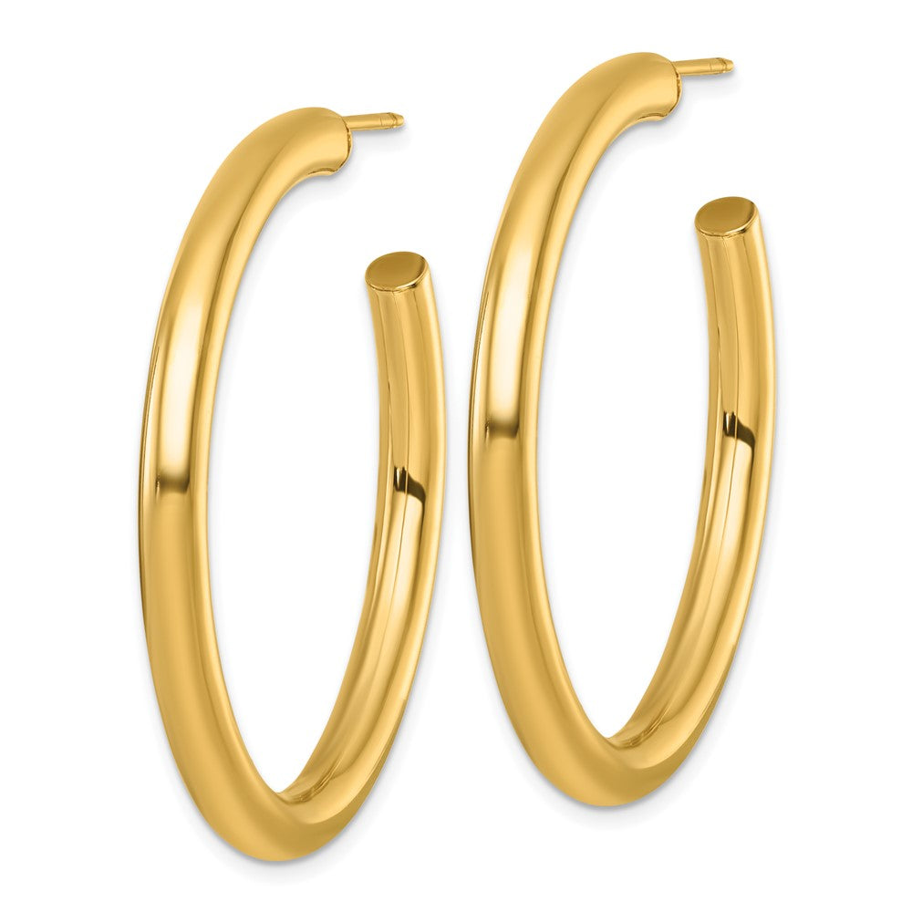 14K 4.0 x 45mm Polished Post Hoop Earrings