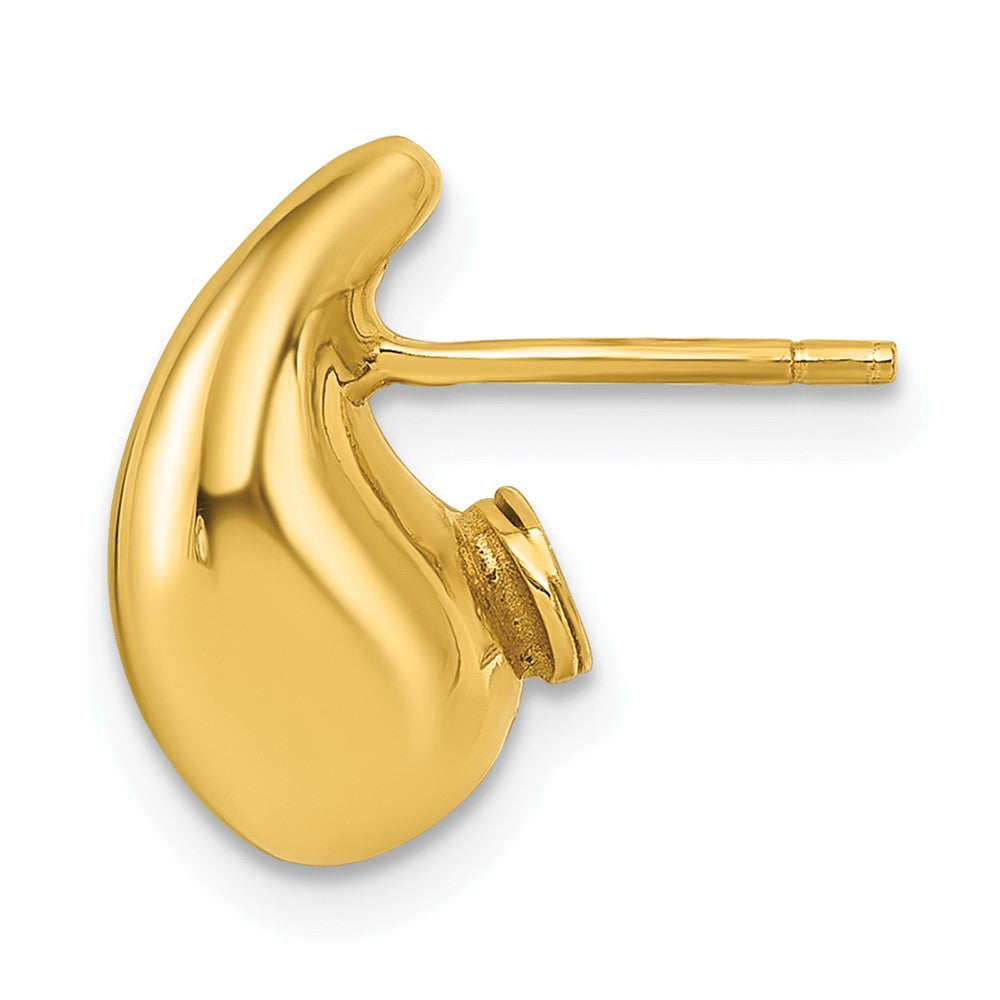 Single 14k Polished 3D Tear Drop Earring
