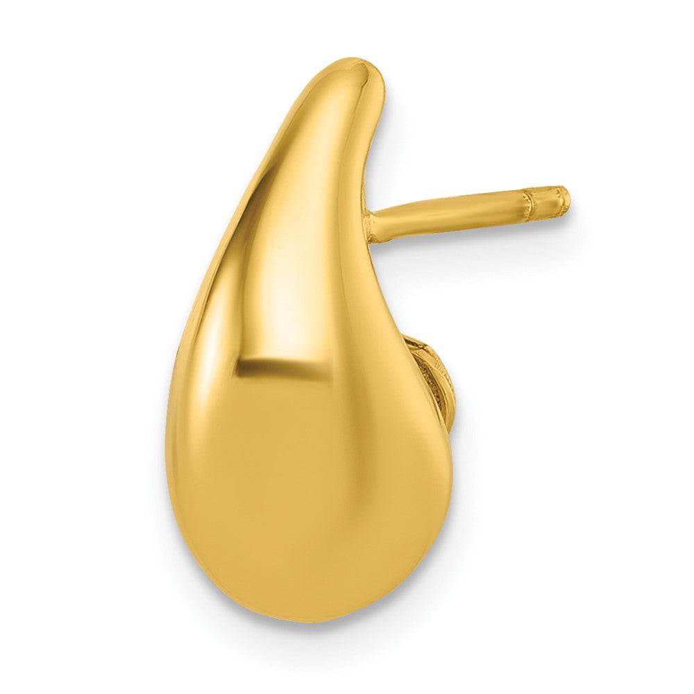 Single 14k Polished 3D Tear Drop Earring