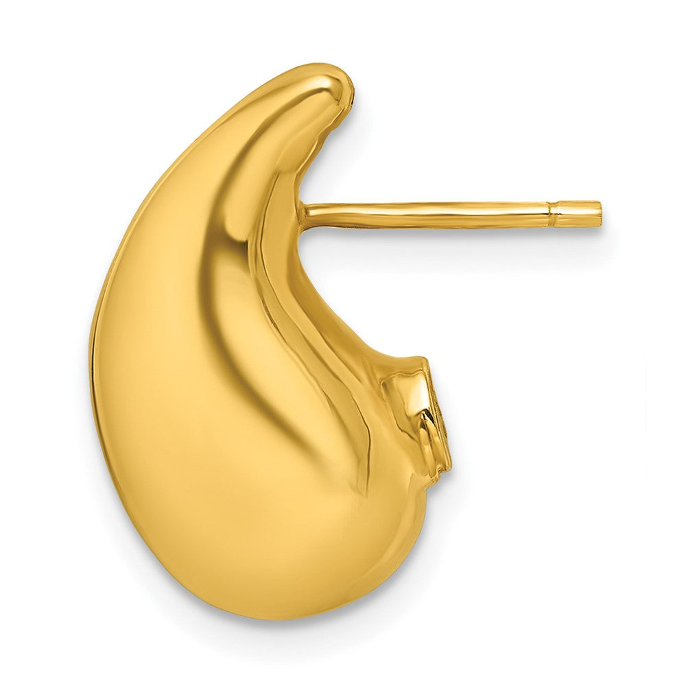 Single 14k Polished 3D Tear Drop Earring