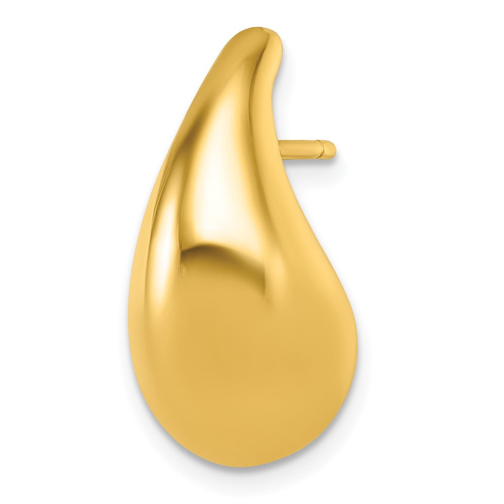 Single 14k Polished 3D Tear Drop Earring