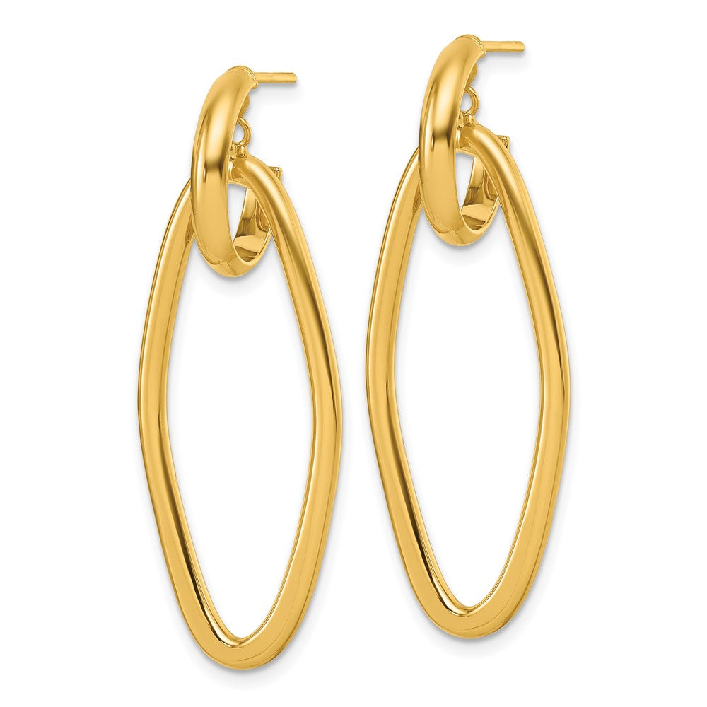 14K Polished Dangle Post Earrings
