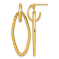 14K Polished Dangle Post Earrings