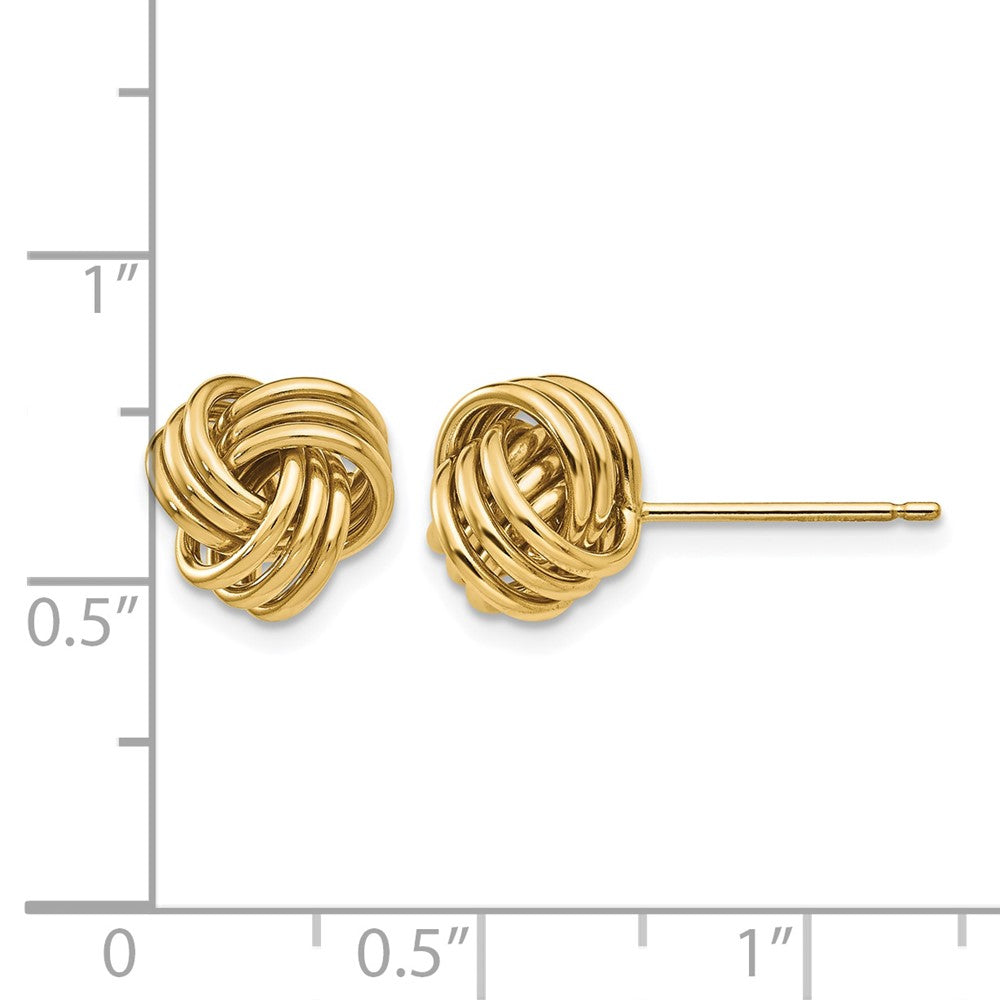 14k Polished Triple Knot Post Earrings