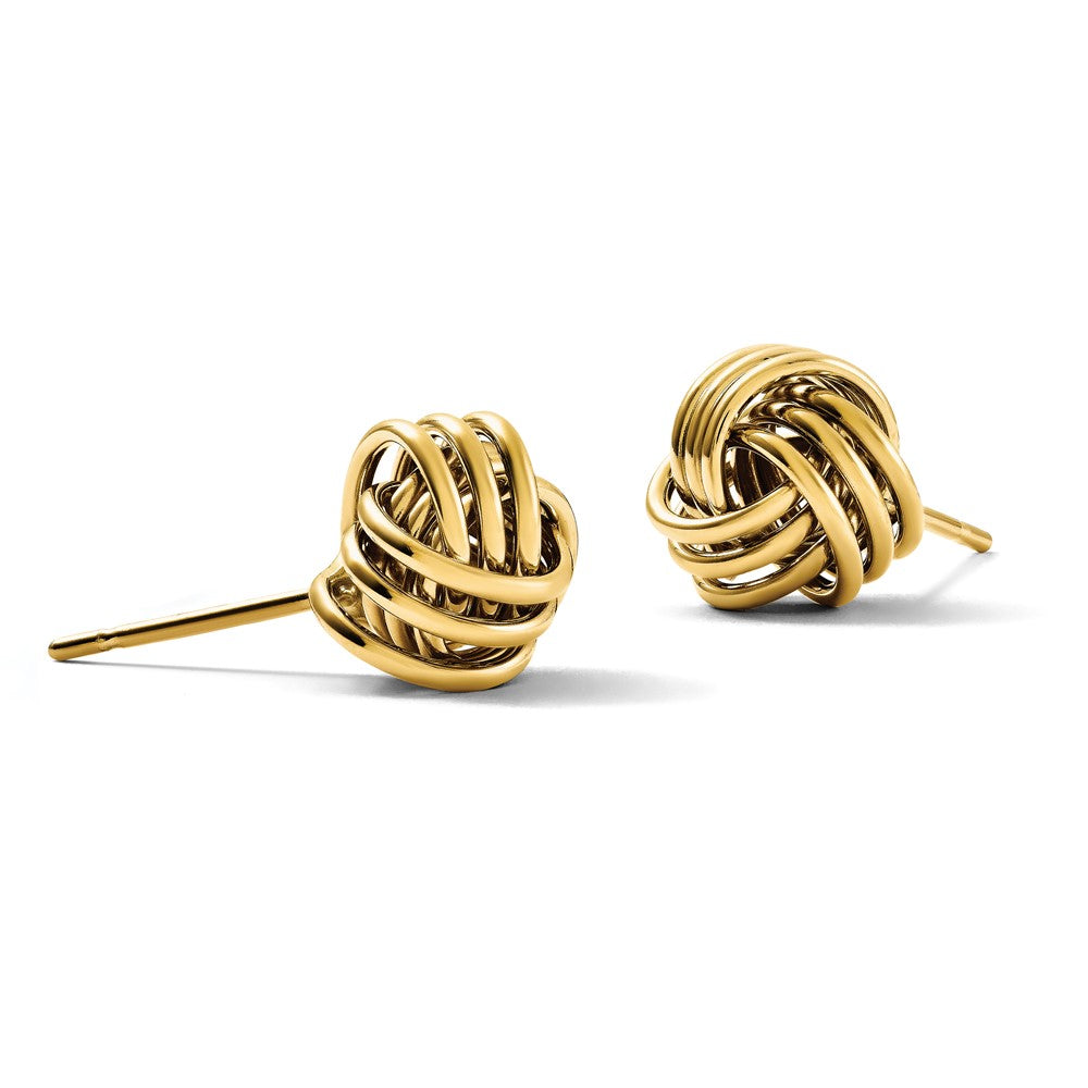 14k Polished Triple Knot Post Earrings