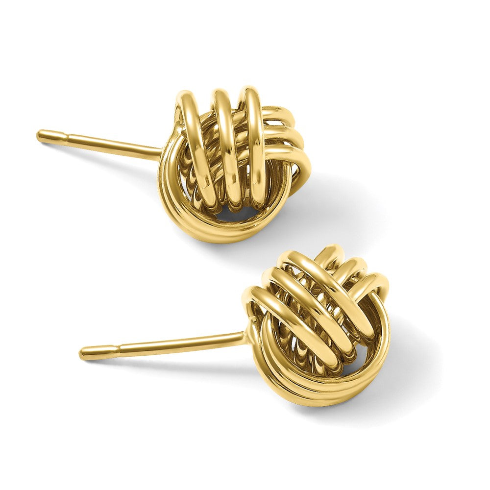 14k Polished Triple Knot Post Earrings