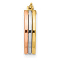 Single 14K Tri Color Hoop Earring