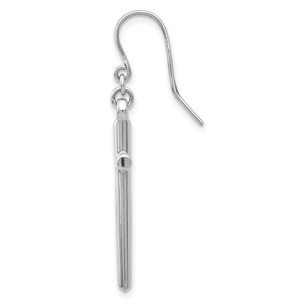 Single 14k White Gold Hollow Cross Dangle Earring