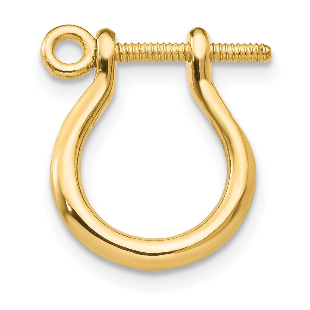 Single 14k 3D Shackle Link Screw Earring