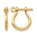14k 3D Shackle Link Screw Earrings