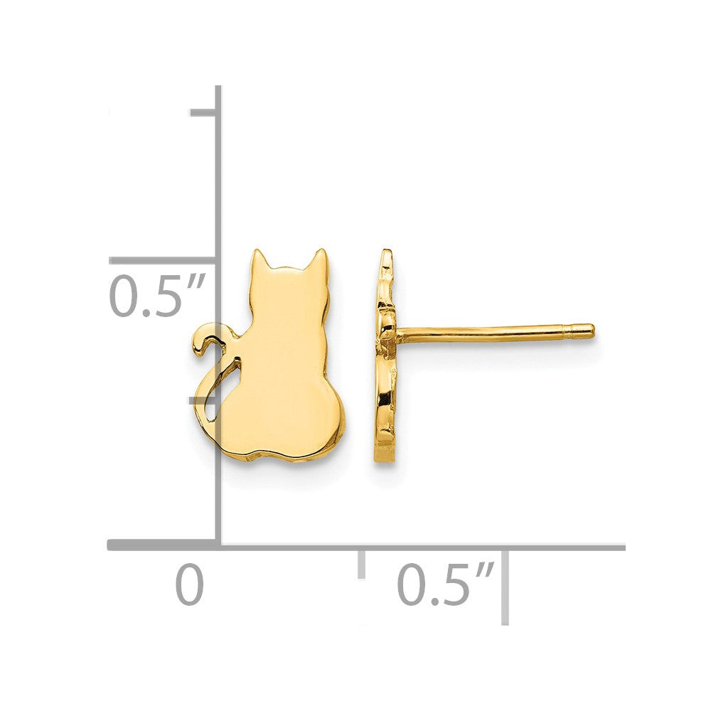 14K Cat Earrings