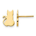 14K Cat Earrings
