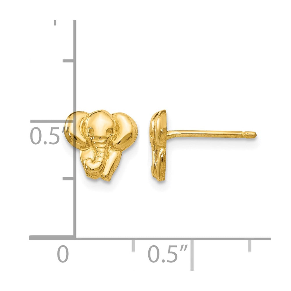 14K Elephant Earrings