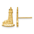 14K Diamond-cut Lighthouse Earrings