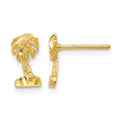 14K Diamond-cut Palm Tree Earrings