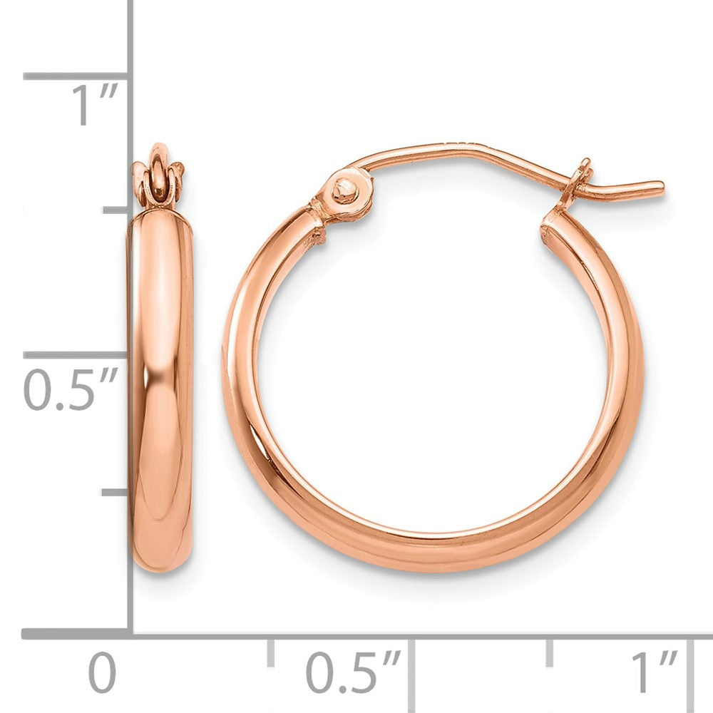 14k Rose Gold Hoop Earrings