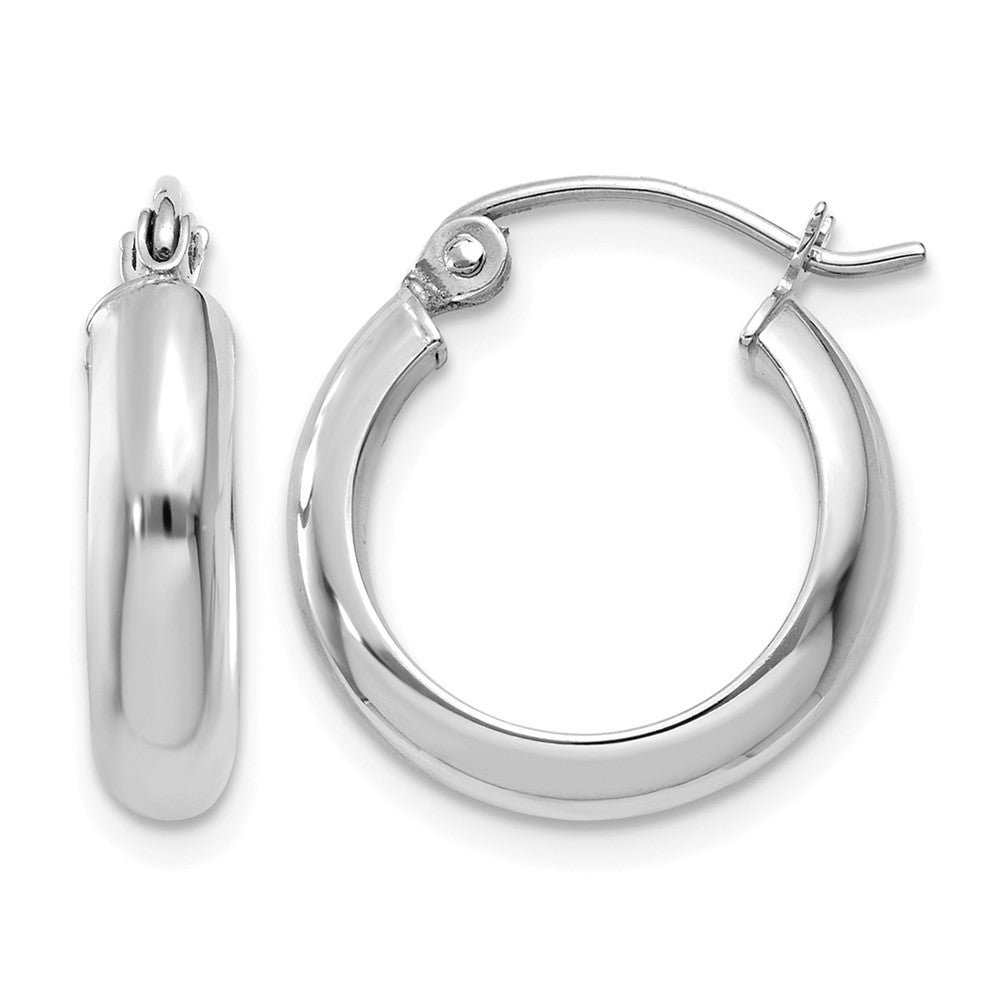 14k White Gold Hoop Earrings
