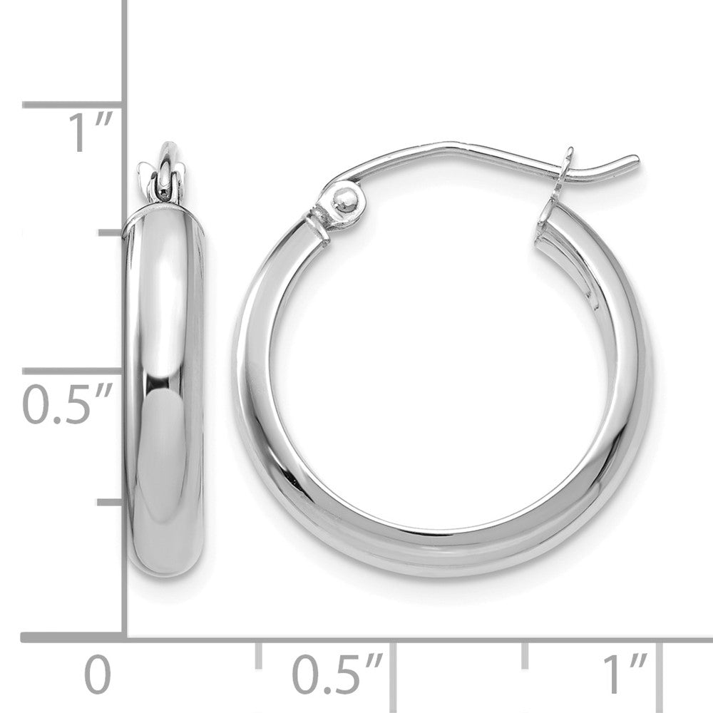 14k White Gold Hoop Earrings