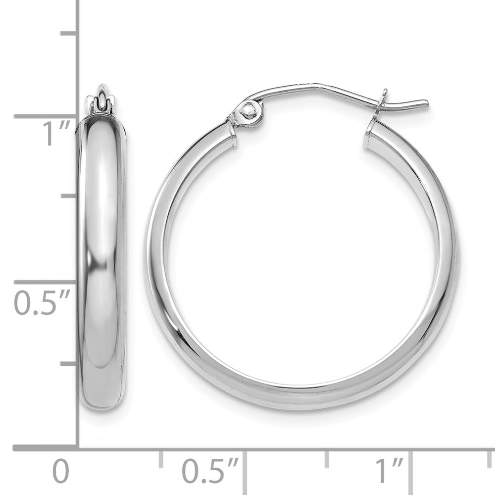 14k White Gold Hoop Earrings
