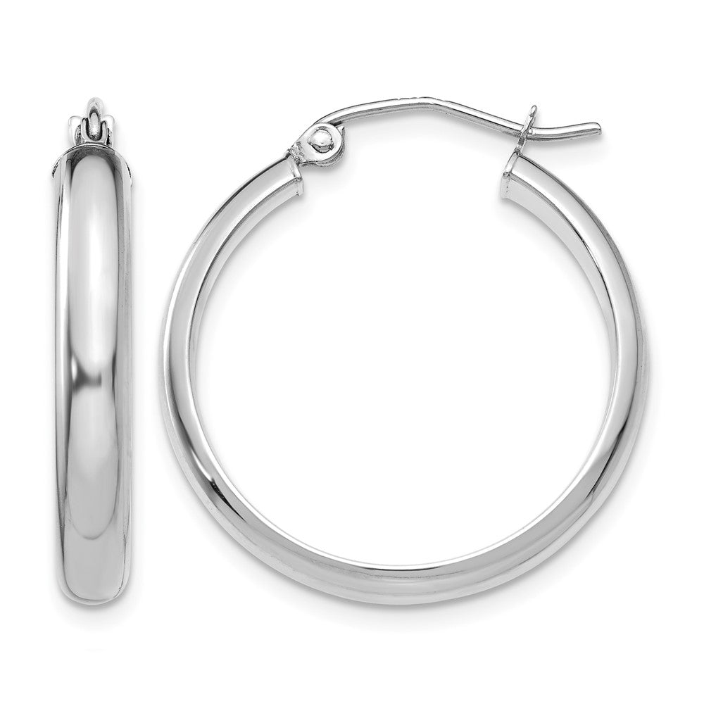 14k White Gold Hoop Earrings