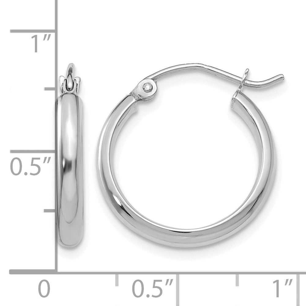 14k White Gold Hoop Earrings