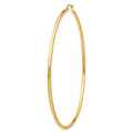 Single 14k Polished 2x75mm Lightweight Tube Hoop Earring
