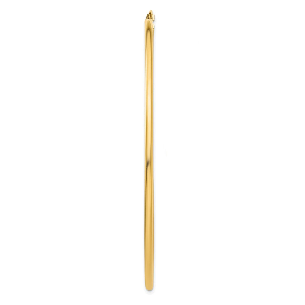 Single 14k Polished 2x70mm Lightweight Tube Hoop Earring