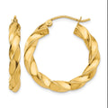 14k Light Twisted Hoop Earrings