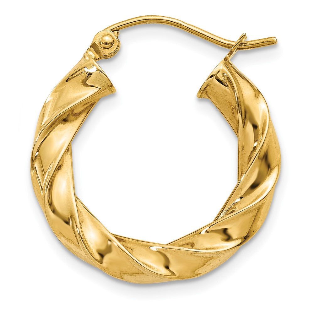 Single 14k Light Twisted Hoop Earring