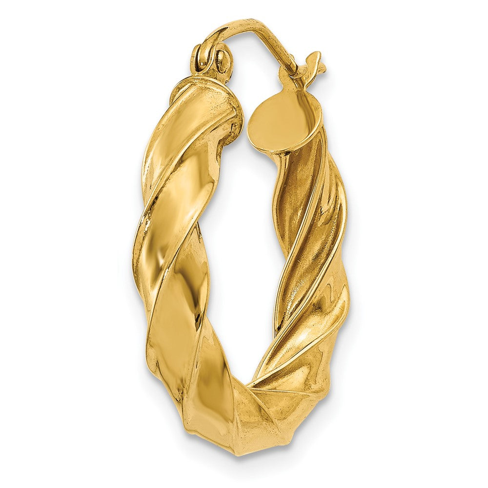 Single 14k Light Twisted Hoop Earring