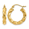 14k Light Twisted Hoop Earrings