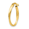 Single 14K Gold Polished Twisted Oval Hoop Earring