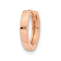 Single 14k Rose Gold Round Hinged Hoop Earring