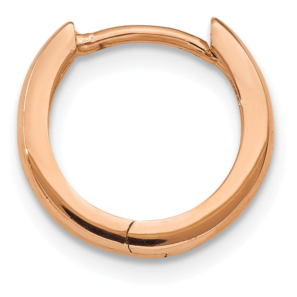 Single 14k Rose Gold 1.8mm Round Hinged Hoop Earring