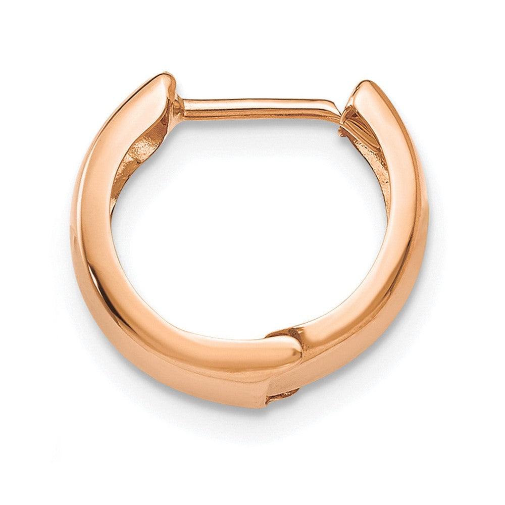Single 14K Rose Gold Hinged Hoop Earring