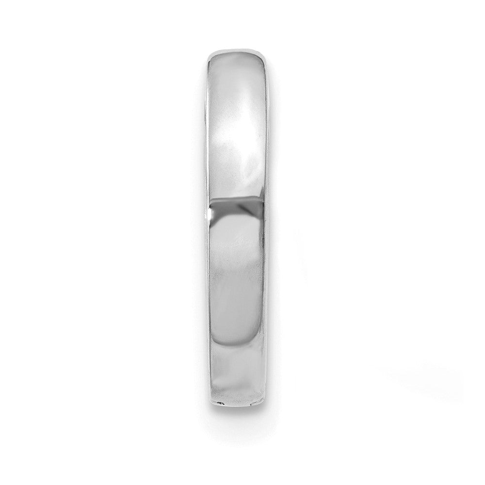 Single 14K White Gold Hinged Hoop Earring