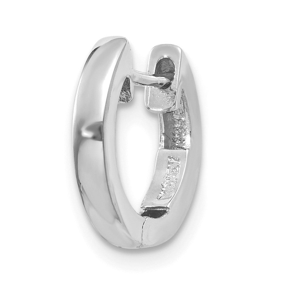 Single 14K White Gold Hinged Hoop Earring