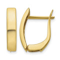 14K Gold Polished Hinged Post Earrings