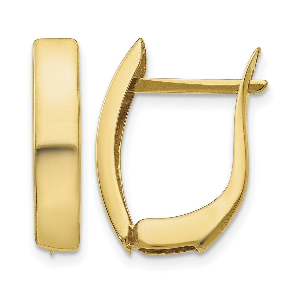 14K Gold Polished Hinged Post Earrings