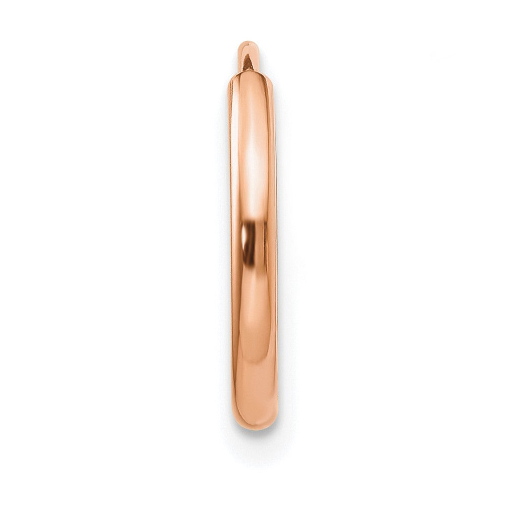 Single 14k Rose Gold 1.50mm Polished Endless Tube Hoop Earring