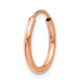 Single 14k Rose Gold 1.50mm Polished Endless Tube Hoop Earring