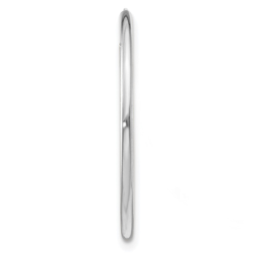 Single 14k White Gold 1.20mm Polished Endless Tube Hoop Earring
