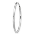 Single 14k White Gold 1.20mm Polished Endless Tube Hoop Earring
