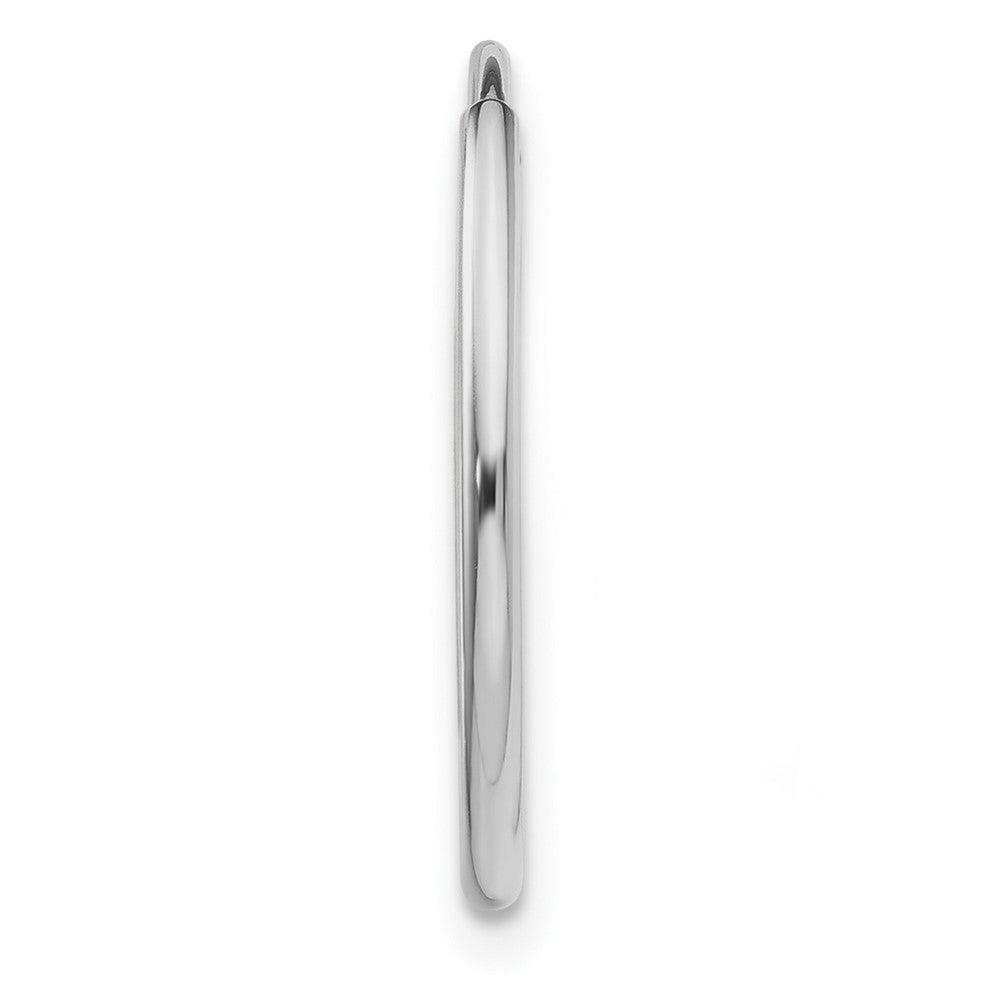 Single 14k White Gold 1.20mm Polished Endless Tube Hoop Earring
