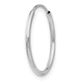 Single 14k White Gold 1.20mm Polished Endless Tube Hoop Earring