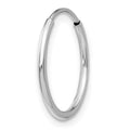 Single 14k White Gold 1.20mm Polished Endless Tube Hoop Earring
