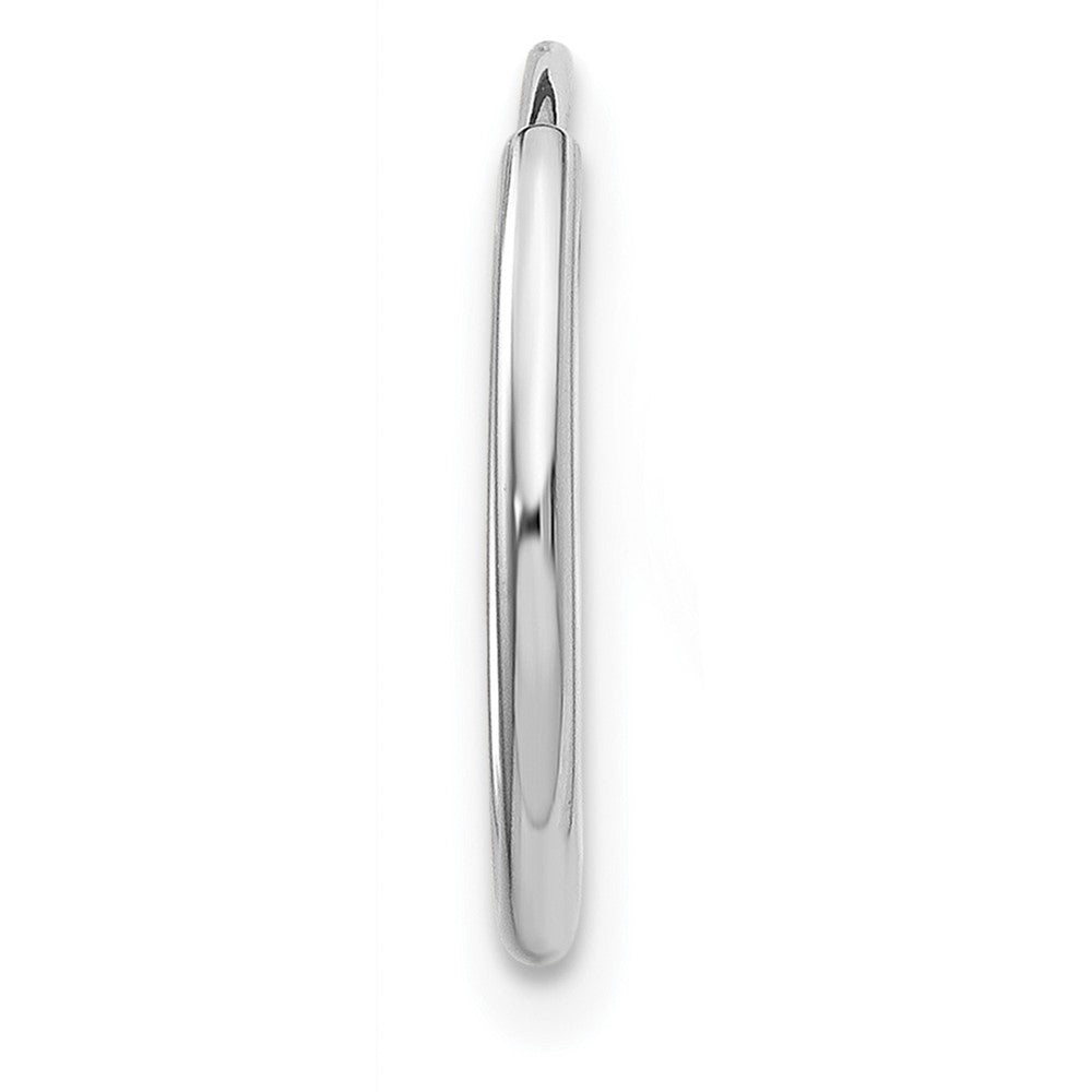 Single 14k White Gold 1.20mm Polished Endless Tube Hoop Earring