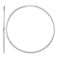 14k White Gold 1.20mm Polished Endless Tube Hoop Earrings