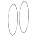 14k White Gold 1.20mm Polished Endless Tube Hoop Earrings