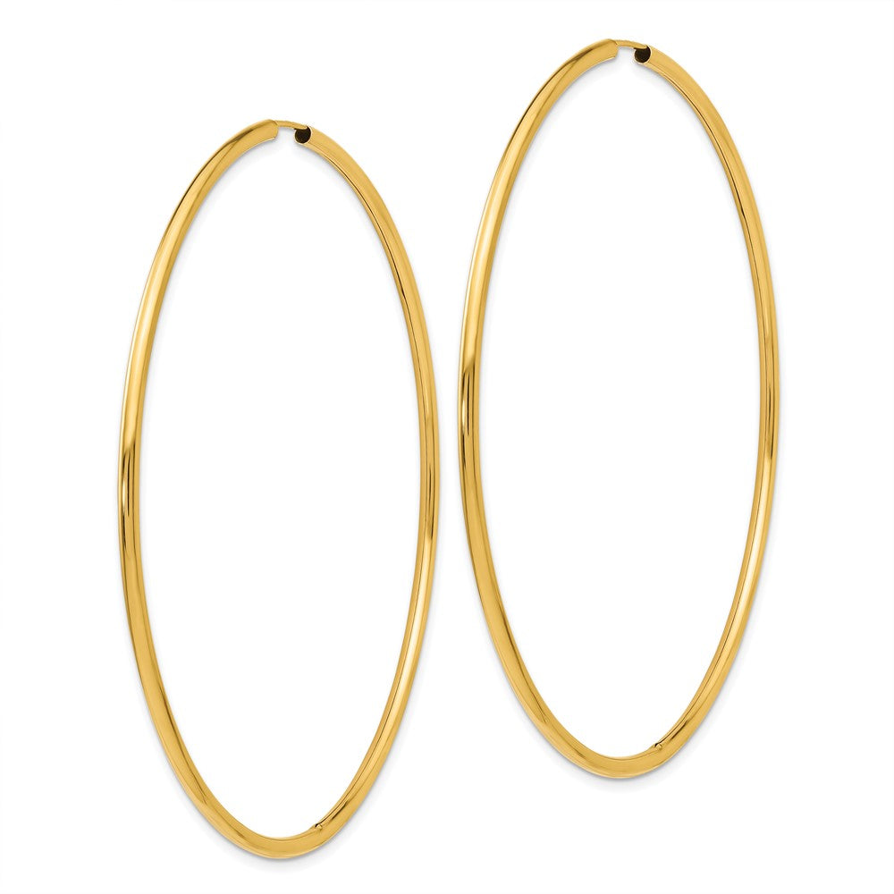 14K 2.00mm Polished Endless Hoop Earrings
